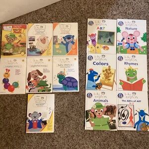 Baby Einstein DVD & Book lot, Let’s Explore Books lot of 6 and 7 DVDS